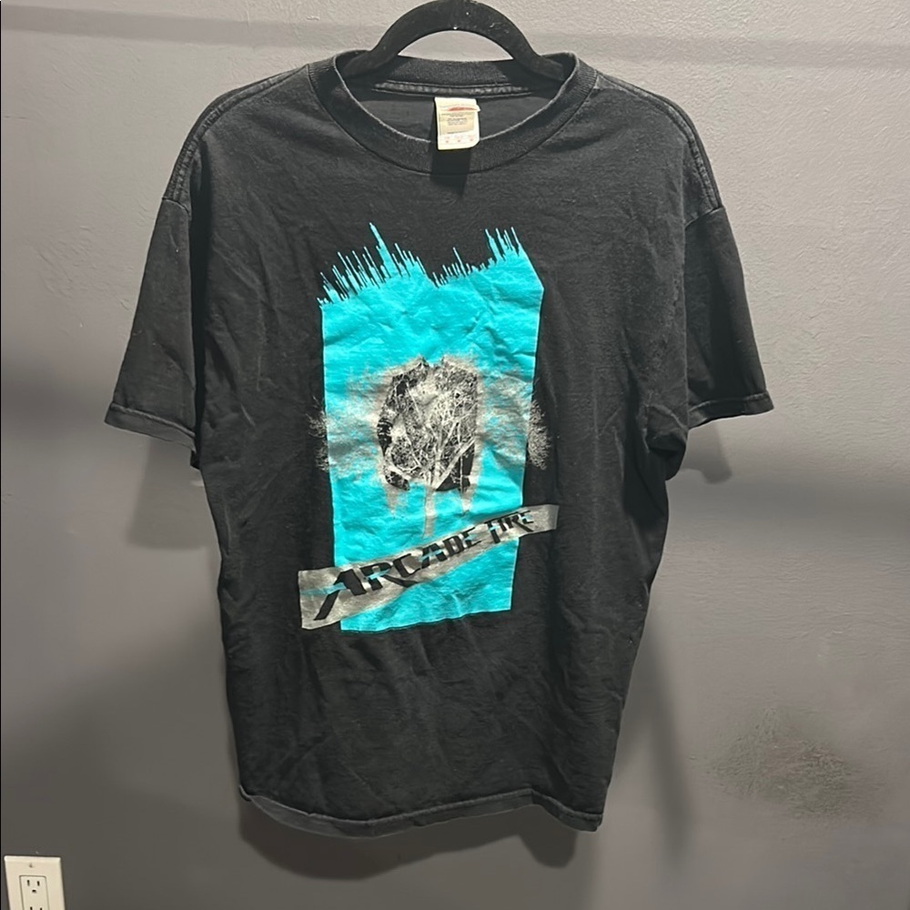 Black and Blue Short Sleeve Graphic Tee